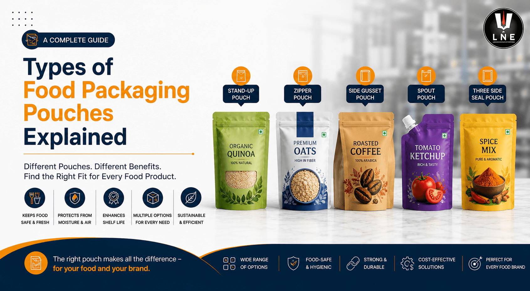 Types of Food Packaging Pouches Explained